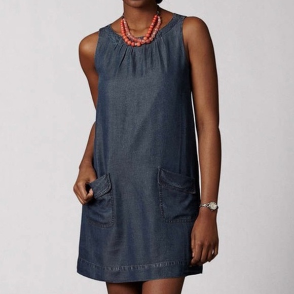 Fossil Navy Denim Style Dress - Picture 1 of 4